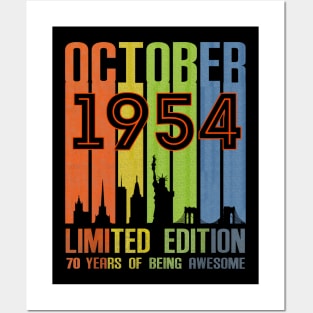 October 1954 70 Years Of Being Awesome Limited Edition Posters and Art